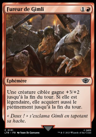 2023 Magic MTG Le Seigneur des Anneaux Fureur de Gimli LTR #131