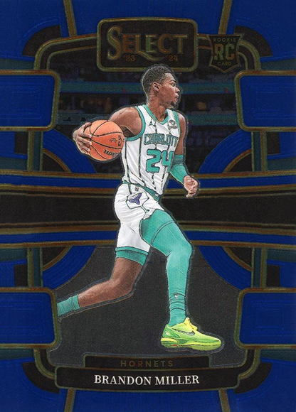 2023 Panini Select NBA Blue Brandon Miller RC #80 Charlotte Hornets