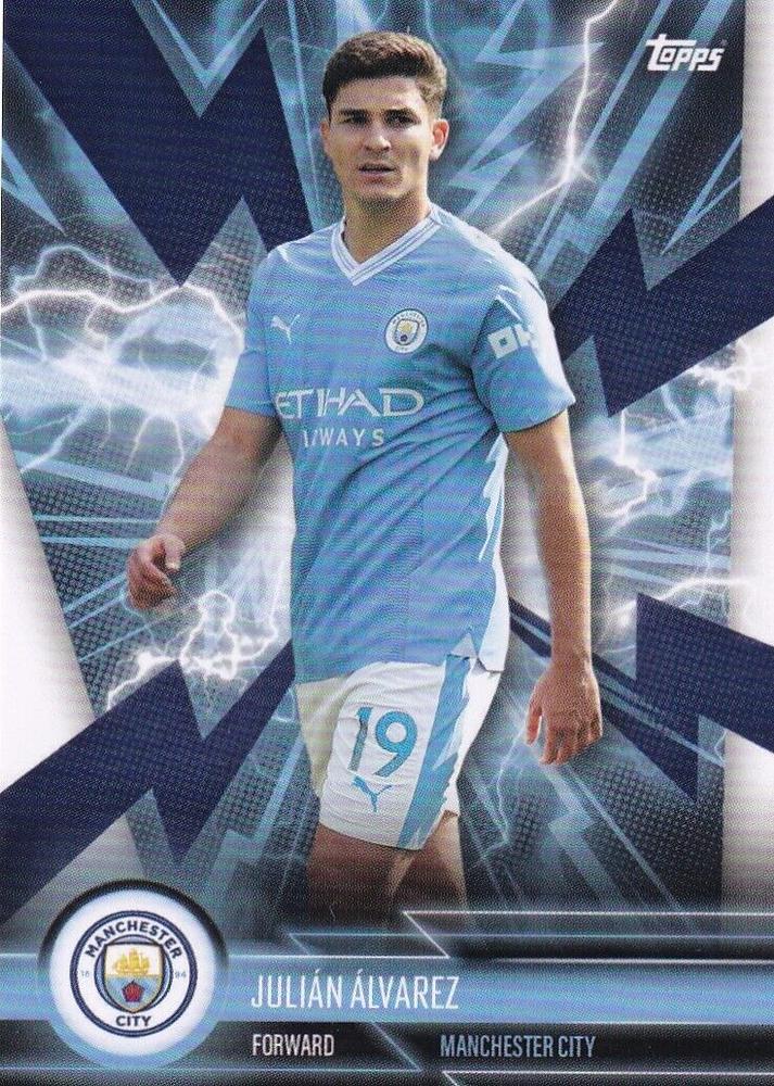 2023 Topps Manchester City Fan Set Super Electric Julián Álvarez #MANS-1