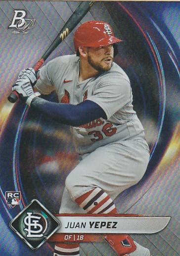 2022 Topps Bowman Platinum Juan Yepez RC St. Louis Cardinals #74
