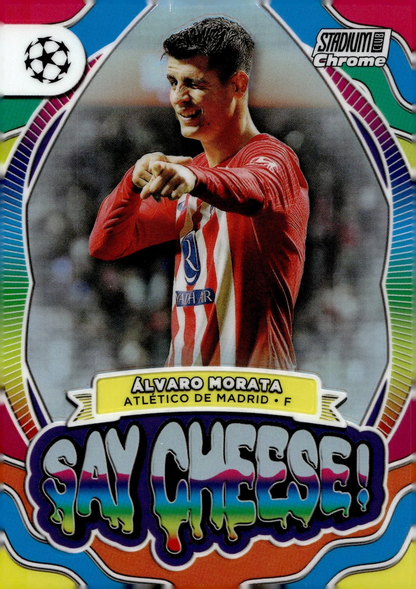 2023 Topps Stadium Club Chrome UCC Say Cheese Álvaro Morata SC-AM Atletico Madrid