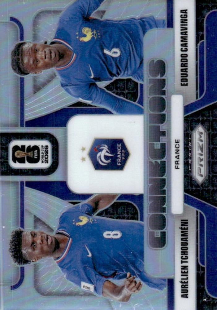 2026 Panini Prizm FIFA World Cup Connections Silver Tchouameni/Camavinga #16 France