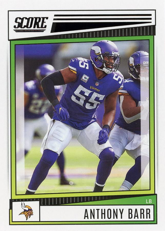 2022 Panini Score Anthony Barr Minnesota Vikings #108