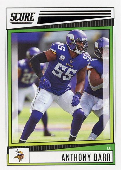 2022 Panini Score Anthony Barr Minnesota Vikings #108