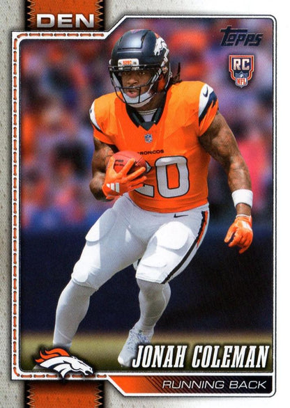 2026 Topps Flagship RC Jonah Coleman #312 Denver Broncos