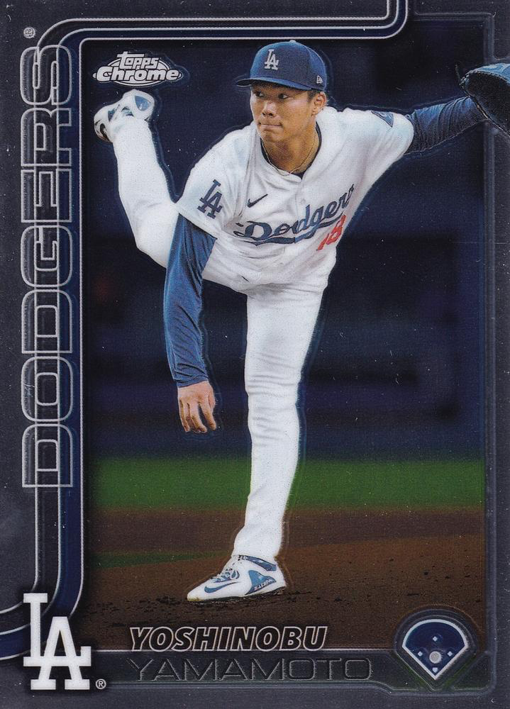 2025 Topps Chrome MLB Yoshinobu Yamamoto #179 Los Angeles Dodgers