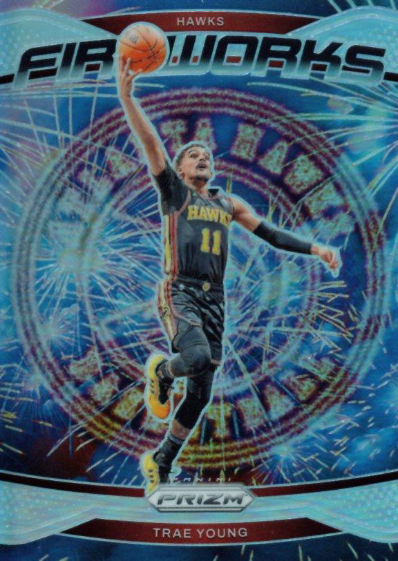 2024 Panini Prizm Fireworks Silver Trae Young #3 Atlanta Hawks