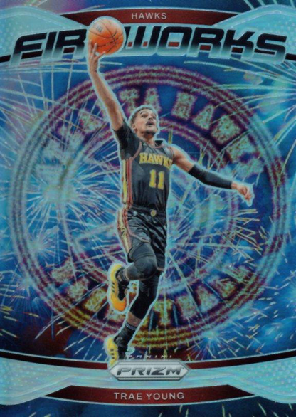 2024 Panini Prizm Fireworks Silver Trae Young #3 Atlanta Hawks