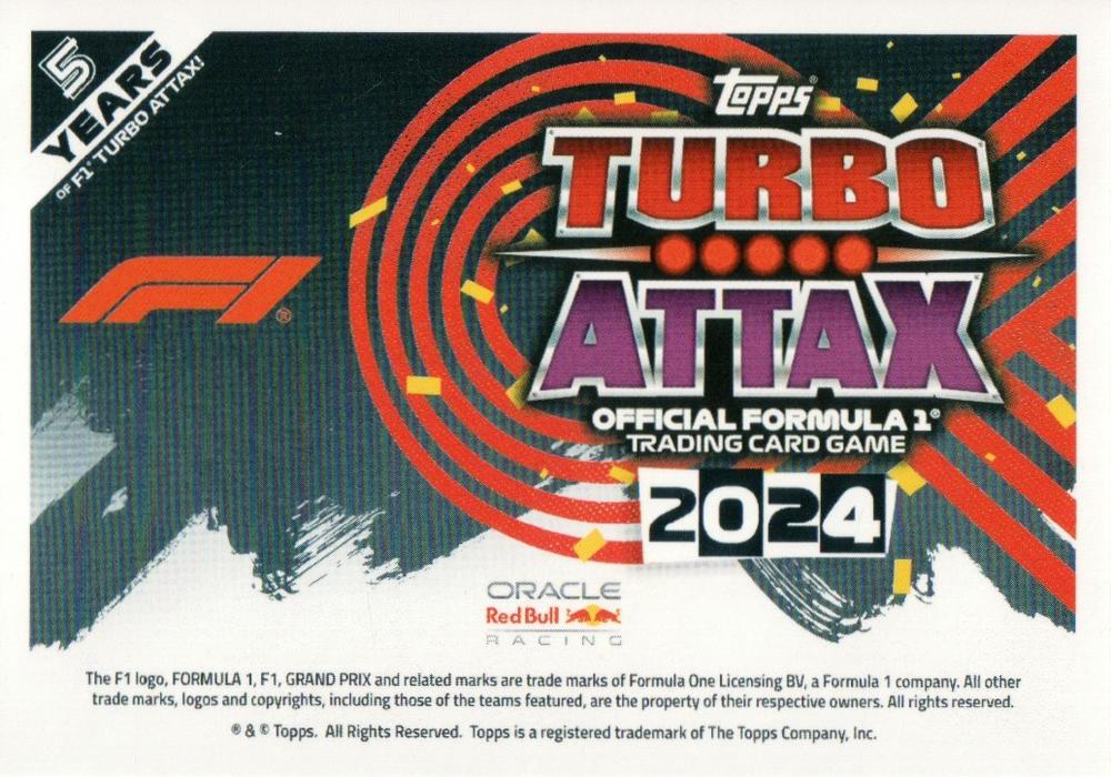2024 Topps Turbo Attax F1 Sergio Perez CC Baku #148 Red Bull Racing