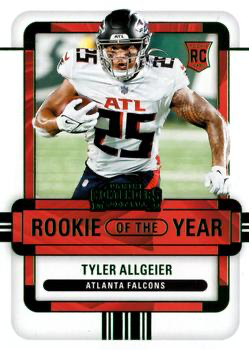 2022 Panini Contenders Rookie of the Year Emerald Tyler Allgeier #ROY-TAG Falcons