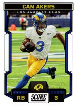 2023 Panini Score Football Cam Akers Los Angeles Rams #162