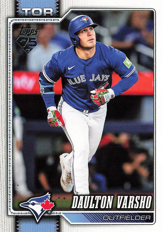 2026 Topps Series 1 Daulton Varsho #2 Toronto Blue Jays