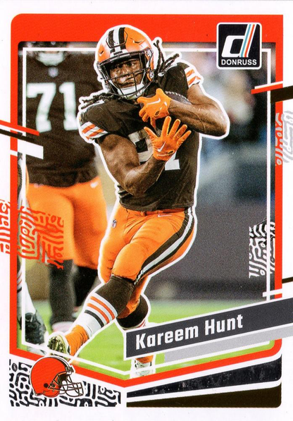 2023 Panini Donruss Kareem Hunt #67 Cleveland Browns