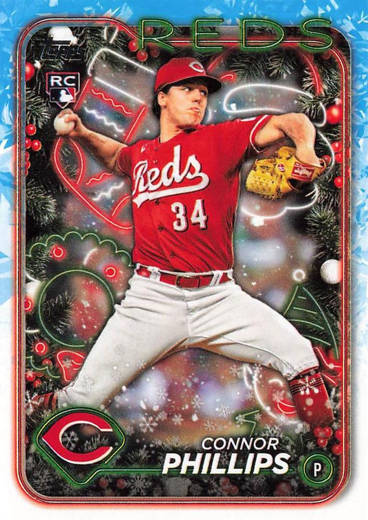 2024 Topps Holiday Connor Phillips RC Cincinnati Reds #H198