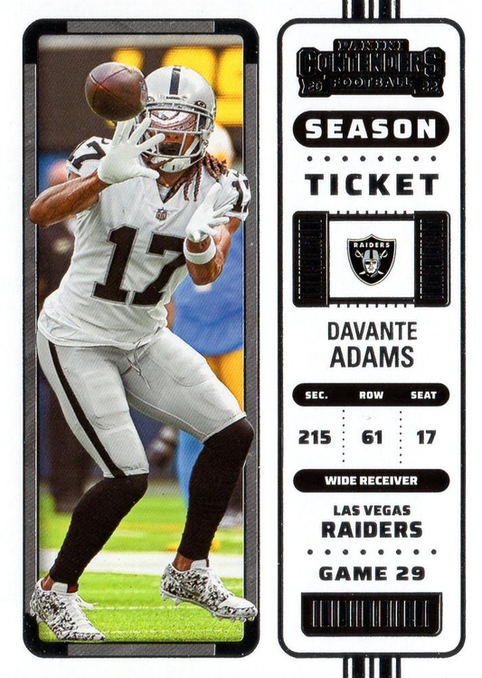 2022 Panini Contenders Davante Adams #67 Las Vegas Raiders