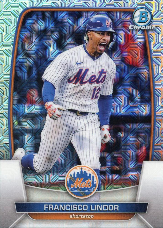 2023 Topps Bowman Chrome Mojo Refractors Francisco Lindor New York Mets #81