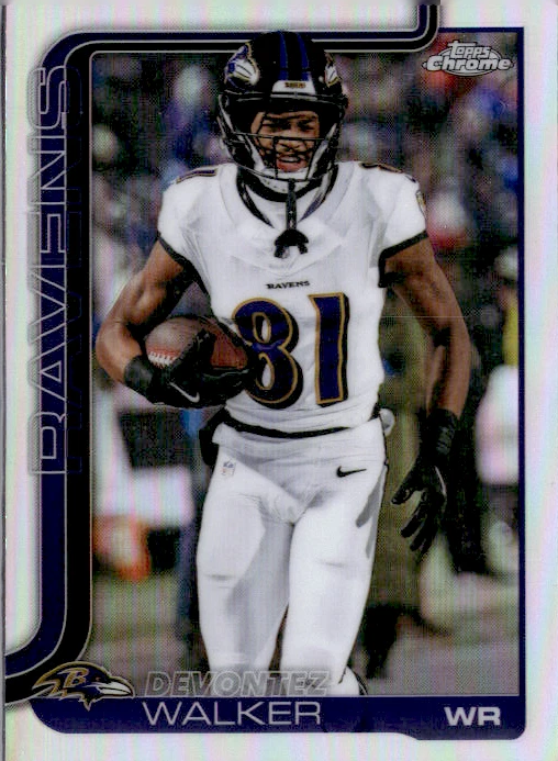 2025 Topps Chrome NFL Devontez Walker #26 Baltimore Ravens
