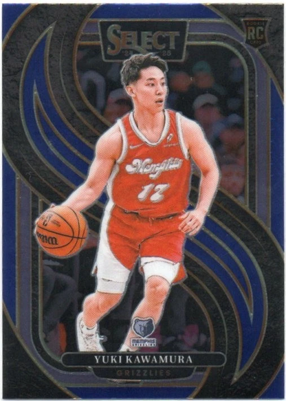 2024 Panini Select Yuki Kawamura RC Blue #168 Memphis Grizzlies
