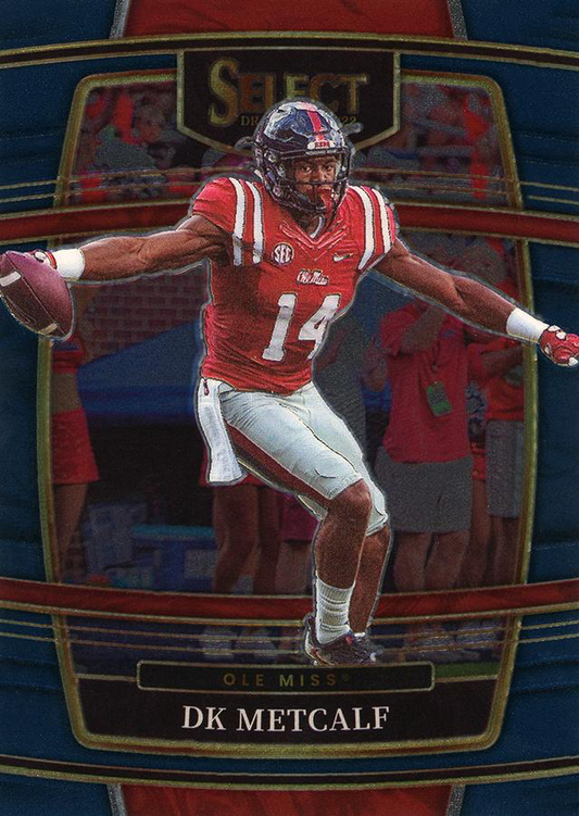 2022 Panini Select Draft Picks Blue DK Metcalf #50 Ole Miss Rebels