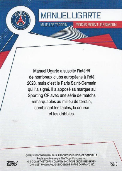2023 Topps PSG Fan Set Manuel Ugarte #PSG-8 Paris Saint-Germain