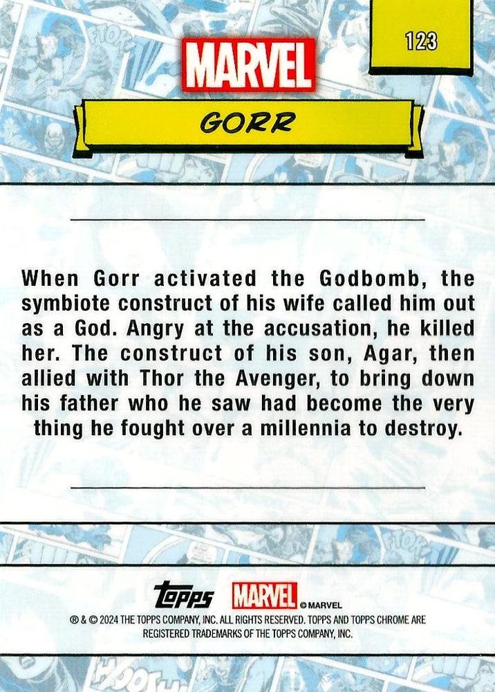 2024 Topps Chrome Marvel Gorr #123