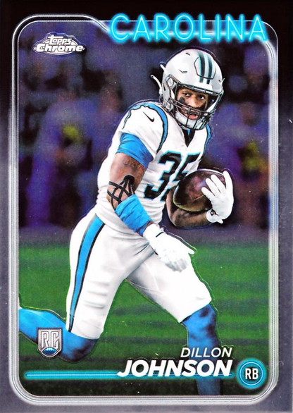 2024 Topps Chrome Football Dillon Johnson RC #274 Carolina Panthers
