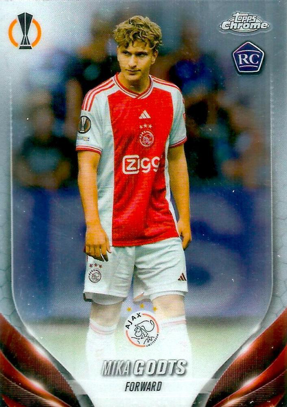 2023 Topps Chrome UEFA Club Competitions Mika Godts RC #121 Ajax