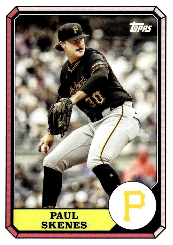 2025 Topps Archives 1987 Topps Boardwalk And Baseball Paul Skenes #87BB-22 Pittsburgh Pirates