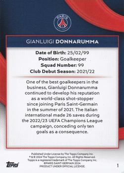 2023 Topps PSG Team Set Gianluigi Donnarumma #1 Paris Saint-Germain