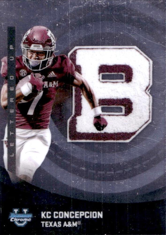 2025 Topps Bowman U Chrome Lettered Up Kevin Concepcion #LU-9 Texas A&M Aggies