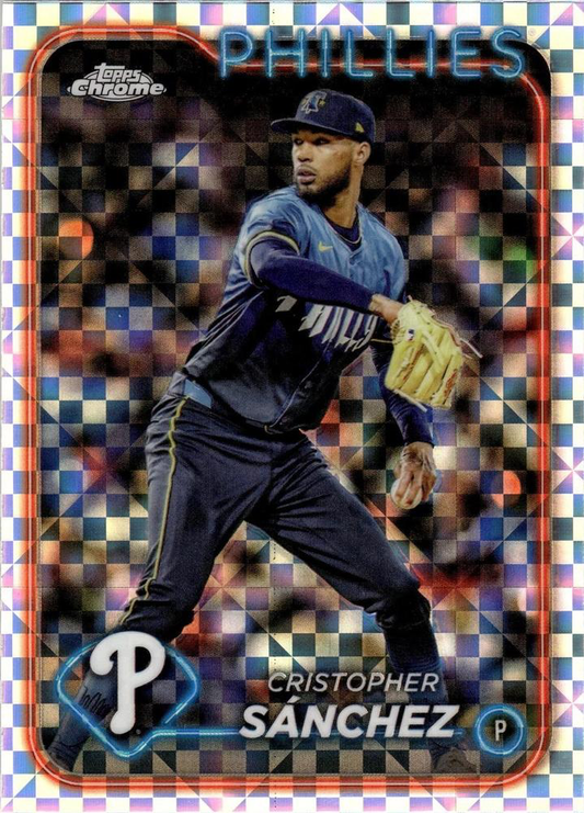 2024 Topps Chrome Update X-Fractor Parallel Cristopher Sánchez Philadelphia Phillies #USC101