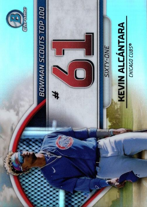 2023 Topps Bowman Scouts Top 100 Kevin Alcantara Chicago Cubs #BTP-61