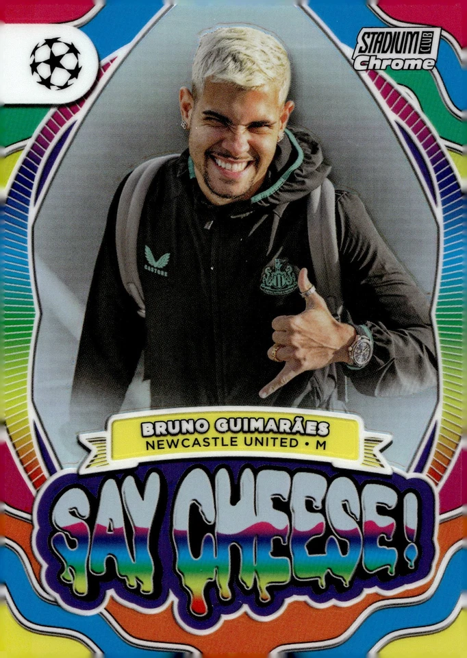 2023 Topps Stadium Club Chrome UCC Say Cheese Bruno Guimarães SC-BG Newcastle United