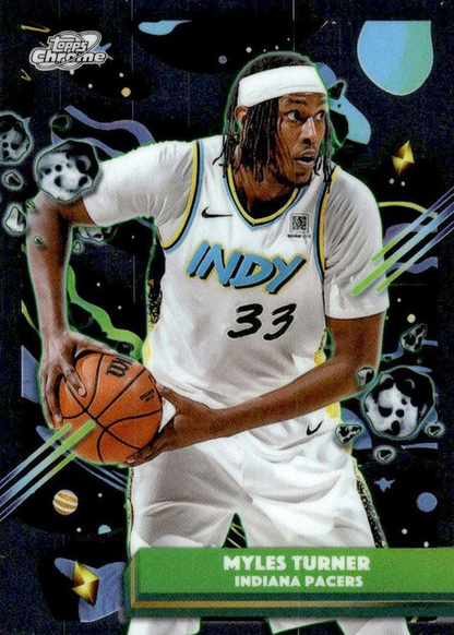 2025 Topps Chrome Cosmic Myles Turner #96 Indiana Pacers