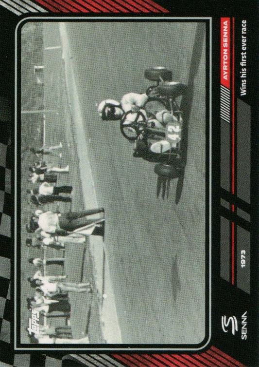 2023 Topps The Story of Senna Ayrton Senna 1973: Wins his first ever race