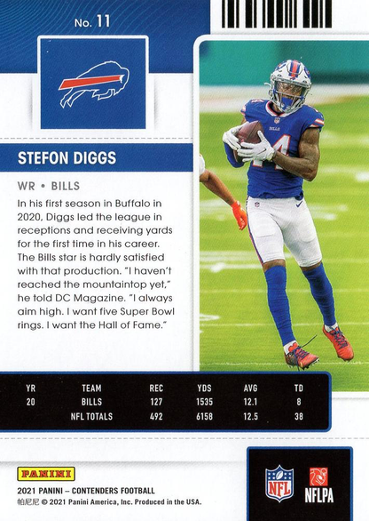 2021 Panini Contenders Stefon Diggs Buffalo Bills #11