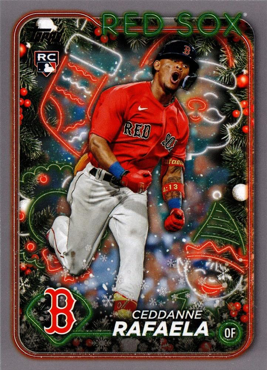 2024 Topps Holiday Silver Glitter Ceddanne Rafaela RC Boston Red Sox #H121