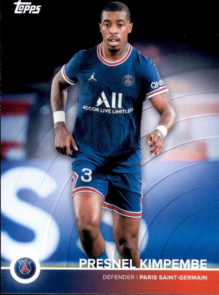 2021 Topps PSG Team Set Presnel Kimpembe #4 Paris Saint-Germain