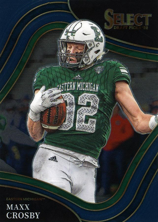2022 Panini Select Draft Picks Blue Maxx Crosby #189 Eastern Michigan Eagles