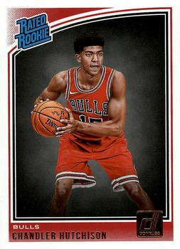 2018 Panini Donruss Rated Rookie Chandler Hutchison #166 Chicago Bulls