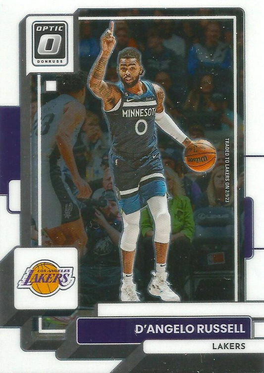2022 Panini Donruss Optic D'Angelo Russell #57 Los Angeles Lakers