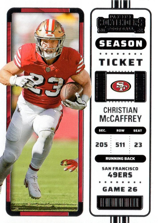 2022 Panini Contenders Christian McCaffrey #15 San Francisco 49ers