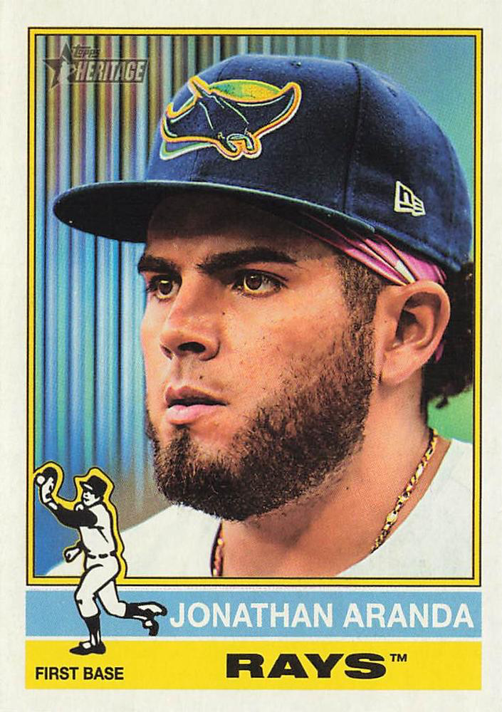 2025 Topps Heritage Jonathan Aranda #530 Tampa Bay Rays