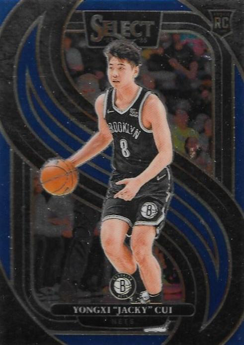 2024 Panini Select Yongxi Jacky Cui RC Blue #176 Brooklyn Nets