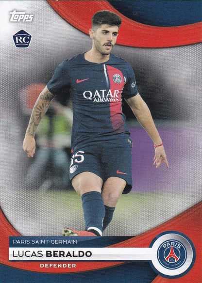 2023 Topps PSG Team Set Lucas Beraldo #24 Paris Saint-Germain