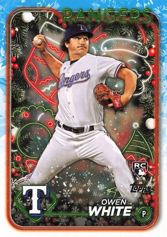 2024 Topps Holiday Owen White RC Texas Rangers #H143