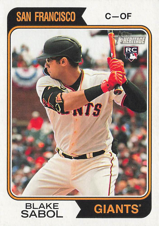 2023 Topps Heritage Blake Sabol RC San Francisco Giants #618