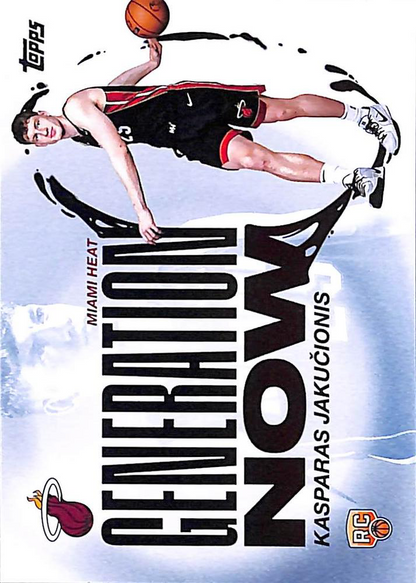 2025 Topps NBA Generation Now Kasparas Jakučionis GN-20 Miami Heat