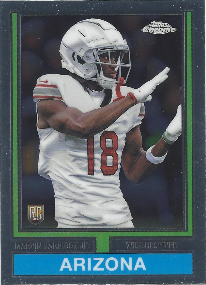 2024 Topps Chrome 1974 Topps Football Marvin Harrison Jr. #74TF-5 Arizona Cardinals