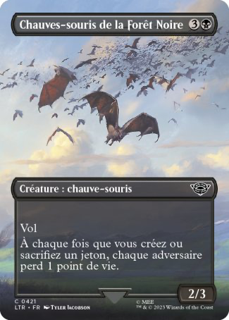 2023 Magic MTG Le Seigneur des Anneaux Chauves-souris de la Forêt Noire LTR #421